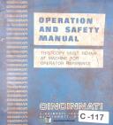 Cincinnati-Cincinnati 100 Series, Shear Operations and Maintenance Manual 1993-100-Series 100-Series 1000-01
